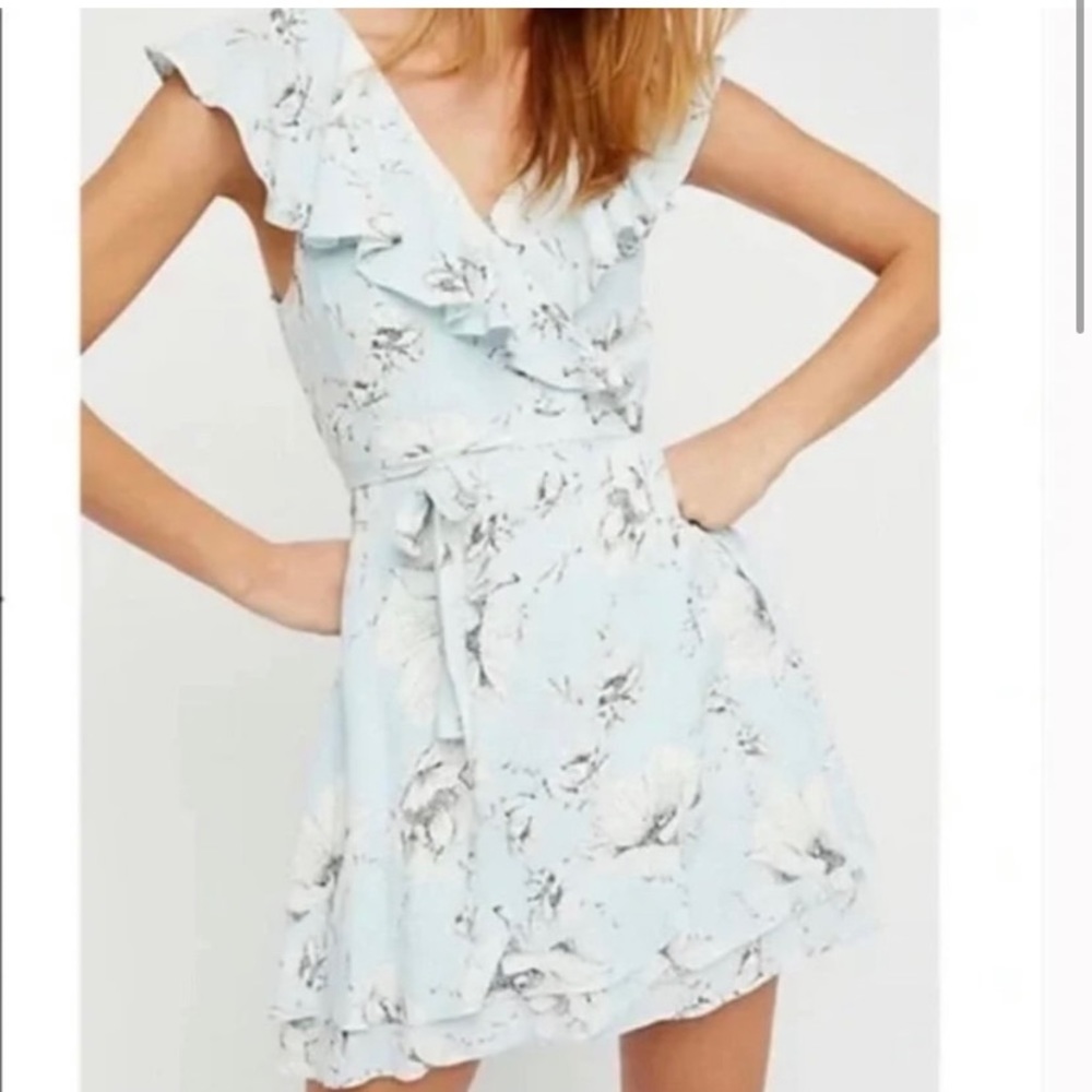 Free People French quarter mini wrap dress
